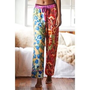Anthro Roeqiya Fris Garden Bloom PJ Sleep Pants Floral Colorful Womens Medium
